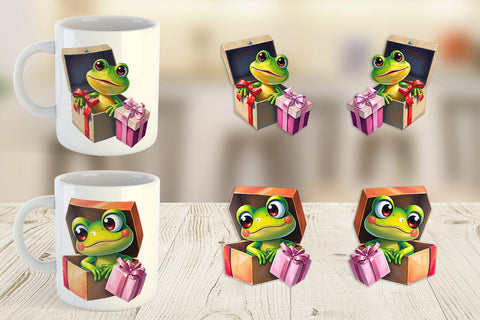 Mug Wrap Frog Gift Sublimation artnoy 