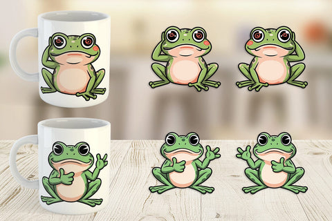 Mug Wrap Frog Mood Sublimation artnoy 