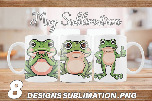 Mug Wrap Frog Mood Sublimation artnoy 