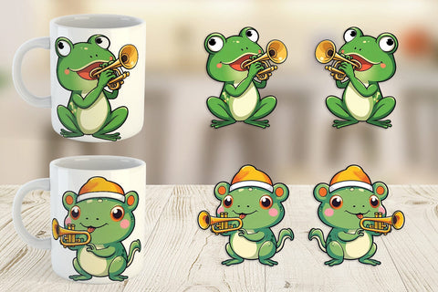 Mug Wrap Frog New Year Sublimation artnoy 