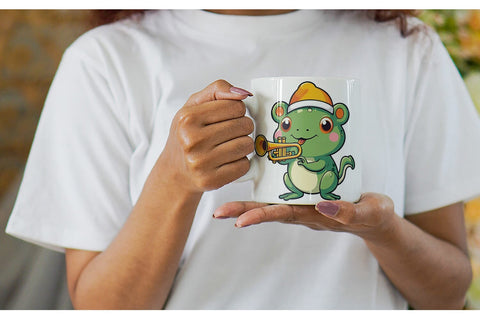 Mug Wrap Frog New Year Sublimation artnoy 