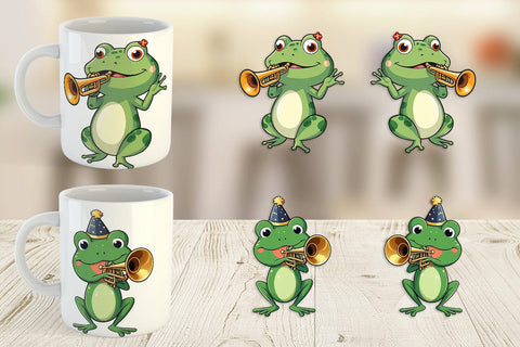 Mug Wrap Frog New Year Sublimation artnoy 
