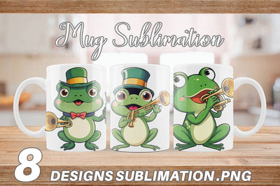 Mug Wrap Frog New Year Sublimation artnoy 