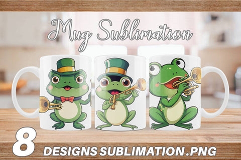 Mug Wrap Frog New Year Sublimation artnoy 
