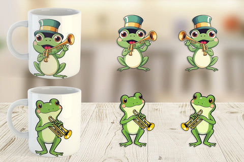 Mug Wrap Frog New Year Sublimation artnoy 