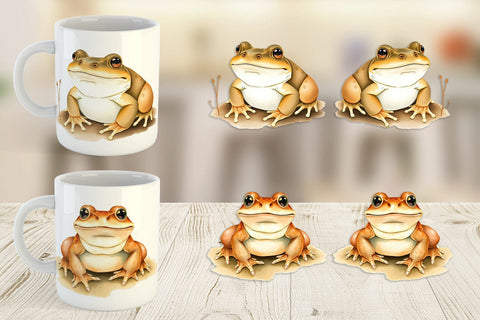 Mug Wrap Frog Wildlife Sublimation artnoy 