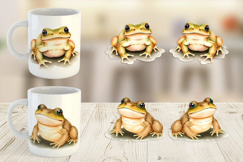 Mug Wrap Frog Wildlife Sublimation artnoy 