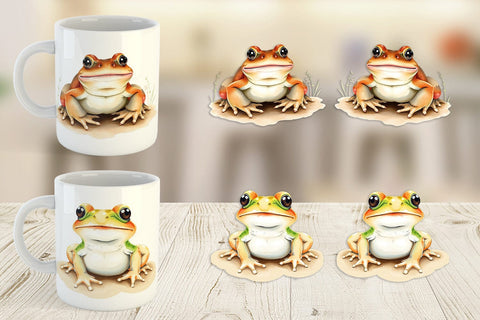 Mug Wrap Frog Wildlife Sublimation artnoy 