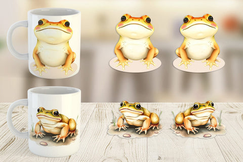Mug Wrap Frog Wildlife Sublimation artnoy 