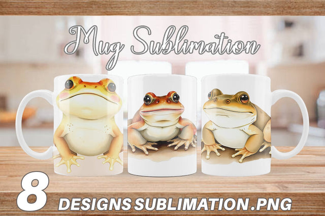 Mug Wrap Frog Wildlife Sublimation artnoy 