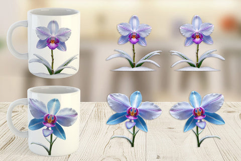 Mug Wrap Frosted Orchid Sublimation artnoy 