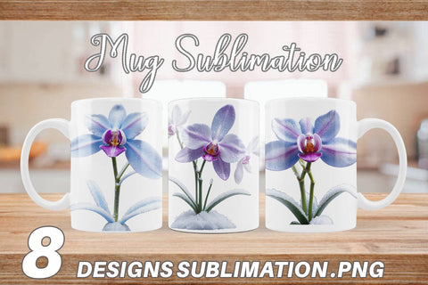 Mug Wrap Frosted Orchid Sublimation artnoy 