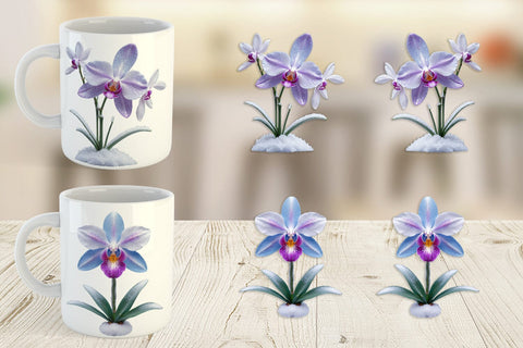 Mug Wrap Frosted Orchid Sublimation artnoy 