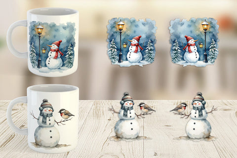 Mug Wrap Frosty Friends Sublimation artnoy 