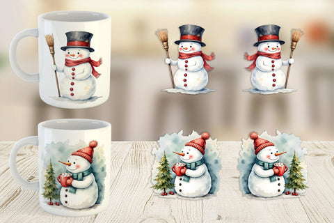 Mug Wrap Frosty Friends Sublimation artnoy 