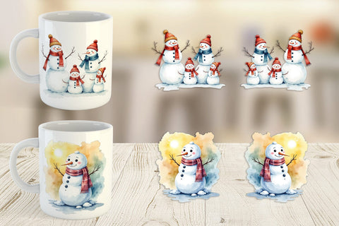 Mug Wrap Frosty Friends Sublimation artnoy 
