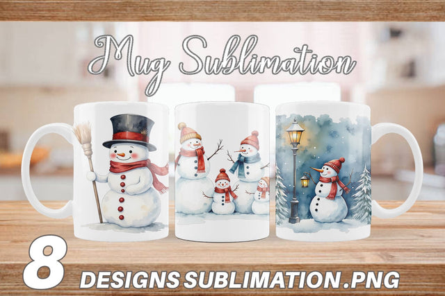 Mug Wrap Frosty Friends Sublimation artnoy 