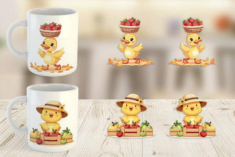 Mug Wrap Fruit Harvest Babies Sublimation artnoy 