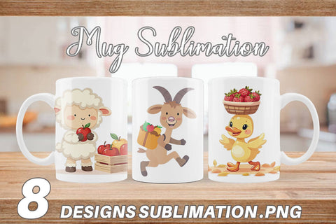 Mug Wrap Fruit Harvest Babies Sublimation artnoy 