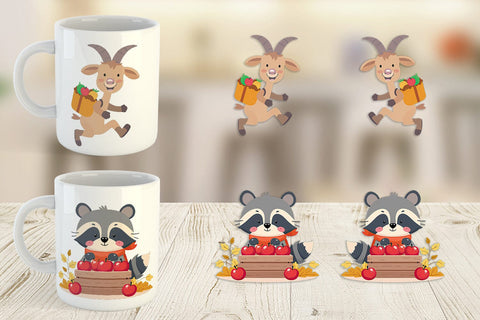 Mug Wrap Fruit Harvest Babies Sublimation artnoy 