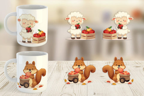 Mug Wrap Fruit Harvest Babies Sublimation artnoy 