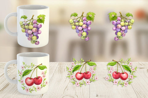 Mug Wrap Fruit Picnic Sublimation artnoy 