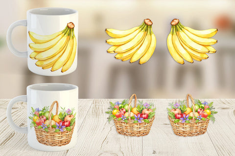 Mug Wrap Fruit Picnic Sublimation artnoy 