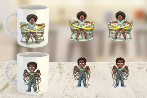Mug Wrap Funny Black Family Cookout Sublimation artnoy 