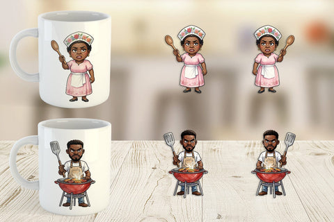 Mug Wrap Funny Black Family Cookout Sublimation artnoy 