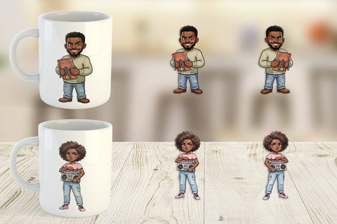 Mug Wrap Funny Black Family Cookout Sublimation artnoy 