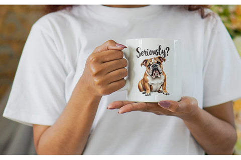 Mug Wrap Funny Dog Watercolor Big Eye Sublimation artnoy 