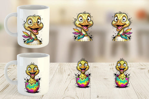 Mug Wrap Funny Easter Animal Sketch Sublimation artnoy 