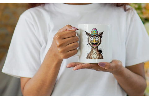 Mug Wrap Funny Easter Animal Sketch Sublimation artnoy 