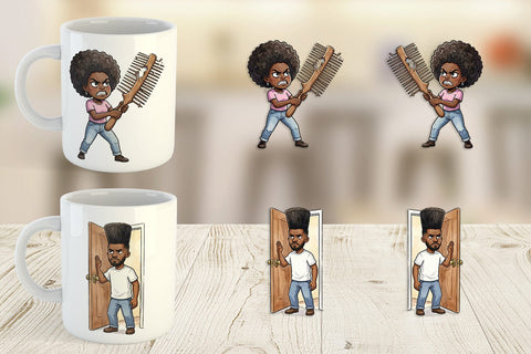 Mug Wrap Funny Natural Hair Humor Sublimation artnoy 