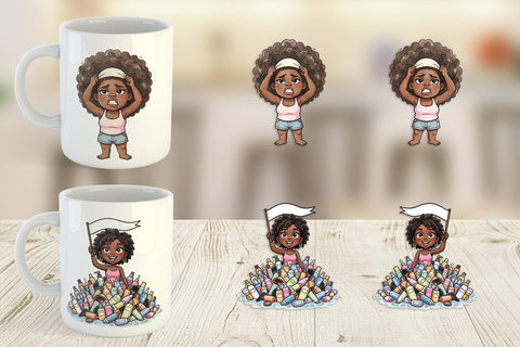 Mug Wrap Funny Natural Hair Humor Sublimation artnoy 