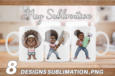 Mug Wrap Funny Natural Hair Humor Sublimation artnoy 