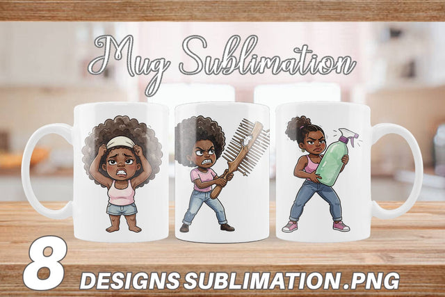 Mug Wrap Funny Natural Hair Humor Sublimation artnoy 