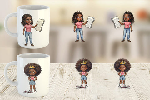 Mug Wrap Funny Natural Hair Humor Sublimation artnoy 