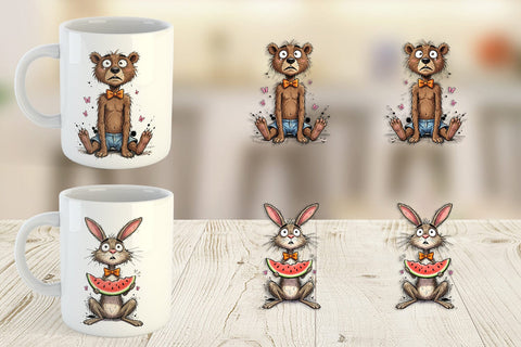 Mug Wrap Funny Skinny Safari Summer Sublimation artnoy 