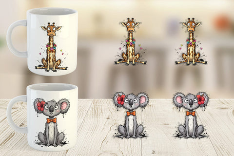 Mug Wrap Funny Skinny Safari Summer Sublimation artnoy 