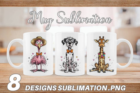 Mug Wrap Funny Skinny Safari Summer Sublimation artnoy 