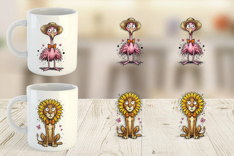 Mug Wrap Funny Skinny Safari Summer Sublimation artnoy 