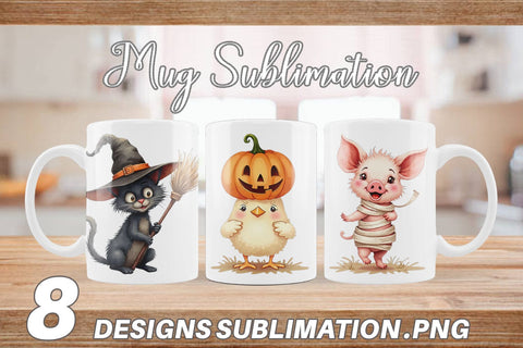 Mug Wrap Funny Spooky Faces Sublimation artnoy 