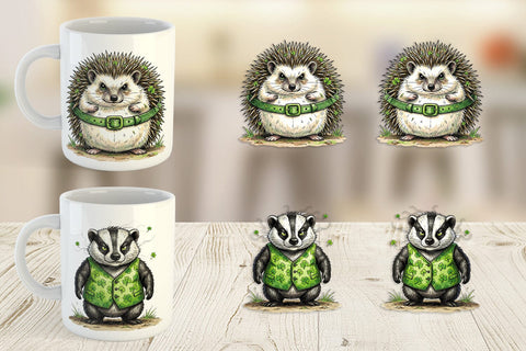 Mug Wrap Funny St Patricks Animal Sublimation artnoy 