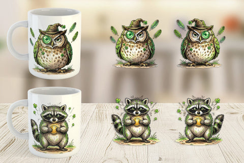 Mug Wrap Funny St Patricks Animal Sublimation artnoy 