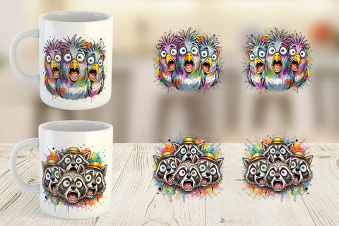 Mug Wrap Funny Suburban Animal Heatwave Sublimation artnoy 