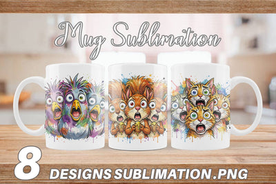 Mug Wrap Funny Suburban Animal Heatwave Sublimation artnoy 