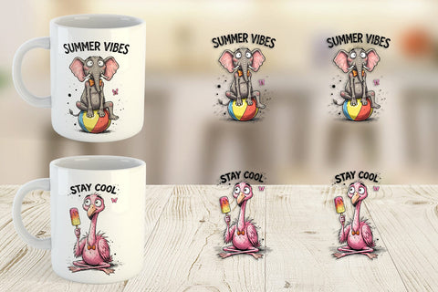 Mug Wrap Funny Summer Quote Animals Sublimation artnoy 