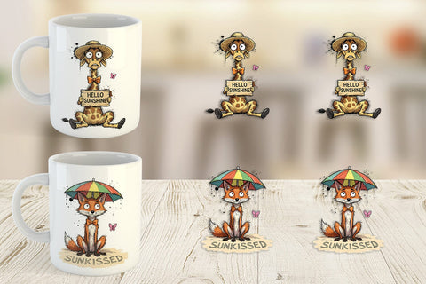 Mug Wrap Funny Summer Quote Animals Sublimation artnoy 