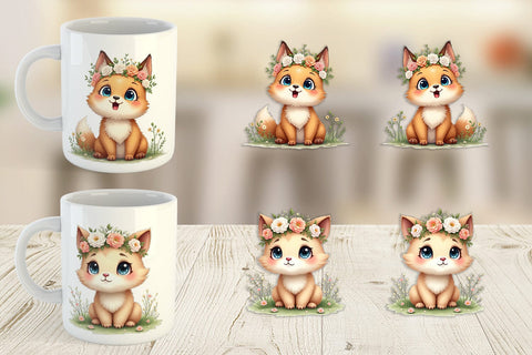 Mug Wrap Furry Expressions Sublimation artnoy 